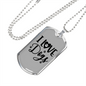 I Love Dogs Necklace Stainless Steel or 18k Gold Dog Tag 24" Chain-Express Your Love Gifts