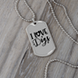 I Love Dogs Necklace Stainless Steel or 18k Gold Dog Tag 24" Chain-Express Your Love Gifts