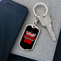 I Love Firefighter Dad Keychain Stainless Steel or 18k Gold Dog Tag Keyring-Express Your Love Gifts