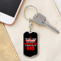 I Love Firefighter Dad Keychain Stainless Steel or 18k Gold Dog Tag Keyring-Express Your Love Gifts