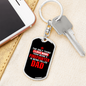 I Love Firefighter Dad Keychain Stainless Steel or 18k Gold Dog Tag Keyring-Express Your Love Gifts