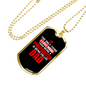 I Love Firefighter Dad Necklace Stainless Steel or 18k Gold Dog Tag 24" Chain-Express Your Love Gifts