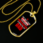 I Love Firefighter Dad Necklace Stainless Steel or 18k Gold Dog Tag 24" Chain-Express Your Love Gifts