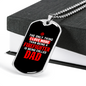 I Love Firefighter Dad Necklace Stainless Steel or 18k Gold Dog Tag 24" Chain-Express Your Love Gifts