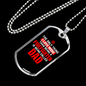 I Love Firefighter Dad Necklace Stainless Steel or 18k Gold Dog Tag 24" Chain-Express Your Love Gifts