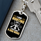 I Love Hunter'S Keychain Gift Stainless Steel or 18k Gold Dog Tag Keyring-Express Your Love Gifts