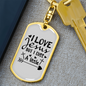 I Love Jesus But I Cuss Keychain Stainless Steel or 18k Gold Dog Tag Keyring-Express Your Love Gifts