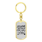 I Love Jesus But I Cuss Keychain Stainless Steel or 18k Gold Dog Tag Keyring-Express Your Love Gifts