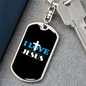 I Love Jesus Cross Keychain Stainless Steel or 18k Gold Dog Tag Keyring-Express Your Love Gifts
