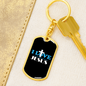 I Love Jesus Cross Keychain Stainless Steel or 18k Gold Dog Tag Keyring-Express Your Love Gifts