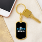 I Love Jesus Cross Keychain Stainless Steel or 18k Gold Dog Tag Keyring-Express Your Love Gifts