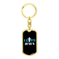 I Love Jesus Cross Keychain Stainless Steel or 18k Gold Dog Tag Keyring-Express Your Love Gifts