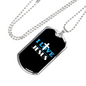 I Love Jesus Cross Necklace Stainless Steel or 18k Gold Dog Tag 24" Chain-Express Your Love Gifts