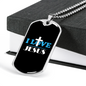I Love Jesus Cross Necklace Stainless Steel or 18k Gold Dog Tag 24" Chain-Express Your Love Gifts