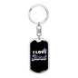 I Love Jesus Keychain Stainless Steel or 18k Gold Dog Tag Keyring-Express Your Love Gifts