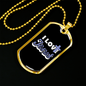 I Love Jesus Necklace Stainless Steel or 18k Gold Dog Tag 24" Chain-Express Your Love Gifts