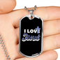 I Love Jesus Necklace Stainless Steel or 18k Gold Dog Tag 24" Chain-Express Your Love Gifts