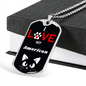 I Love My American Cat Necklace Stainless Steel or 18k Gold Dog Tag 24" Chain-Express Your Love Gifts