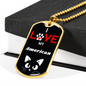 I Love My American Cat Necklace Stainless Steel or 18k Gold Dog Tag 24" Chain-Express Your Love Gifts