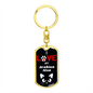 I Love My Arabian Mau Cat Keychain Stainless Steel or 18k Gold Dog Tag Keyring-Express Your Love Gifts