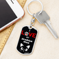 I Love My Arabian Mau Cat Keychain Stainless Steel or 18k Gold Dog Tag Keyring-Express Your Love Gifts