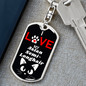 I Love My Asian Semi-Longhair Cat Keychain Stainless Steel or 18k Gold Dog Tag Keyring-Express Your Love Gifts