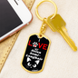 I Love My Asian Semi-Longhair Cat Keychain Stainless Steel or 18k Gold Dog Tag Keyring-Express Your Love Gifts