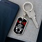 I Love My Asian Semi-Longhair Cat Keychain Stainless Steel or 18k Gold Dog Tag Keyring-Express Your Love Gifts