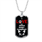 I Love My Asian Semi-Longhair Cat Necklace Stainless Steel or 18k Gold Dog Tag 24" Chain-Express Your Love Gifts