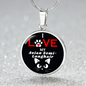 I Love My Asian Semi-Longhair Necklace Circle Pendant Stainless Steel or 18k Gold 18-22"-Express Your Love Gifts