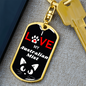 I Love My Australian Mist Cat Keychain Stainless Steel or 18k Gold Dog Tag Keyring-Express Your Love Gifts