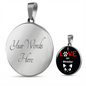 I Love My Bicolor Necklace Circle Pendant Stainless Steel or 18k Gold 18-22"-Express Your Love Gifts