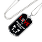 I Love My Black And White Cat Necklace Stainless Steel or 18k Gold Dog Tag 24" Chain-Express Your Love Gifts