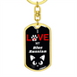 I Love My Blue Russian Cat Keychain Stainless Steel or 18k Gold Dog Tag Keyring-Express Your Love Gifts