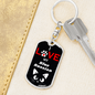 I Love My Blue Russian Cat Keychain Stainless Steel or 18k Gold Dog Tag Keyring-Express Your Love Gifts