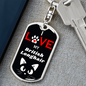 I Love My British Longhair Cat Keychain Stainless Steel or 18k Gold Dog Tag Keyring-Express Your Love Gifts
