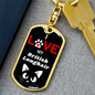 I Love My British Longhair Cat Keychain Stainless Steel or 18k Gold Dog Tag Keyring-Express Your Love Gifts