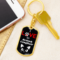 I Love My British Longhair Cat Keychain Stainless Steel or 18k Gold Dog Tag Keyring-Express Your Love Gifts