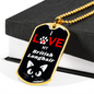 I Love My British Longhair Cat Necklace Stainless Steel or 18k Gold Dog Tag 24" Chain-Express Your Love Gifts