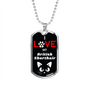 I Love My British Shorthair Cat Necklace Stainless Steel or 18k Gold Dog Tag 24" Chain-Express Your Love Gifts