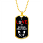 I Love My British Shorthair Cat Necklace Stainless Steel or 18k Gold Dog Tag 24" Chain-Express Your Love Gifts