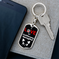 I Love My California Spangled Cat Keychain Stainless Steel or 18k Gold Dog Tag Keyring-Express Your Love Gifts
