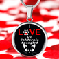 I Love My California Spangled Necklace Circle Pendant Stainless Steel or 18k Gold 18-22"-Express Your Love Gifts