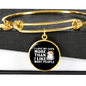 I Love My Cats Bracelet Stainless Steel or 18k Gold Circle Bangle-Express Your Love Gifts