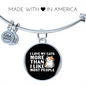 I Love My Cats Bracelet Stainless Steel or 18k Gold Circle Bangle-Express Your Love Gifts