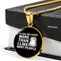 I Love My Cats Circle Necklace Stainless Steel or 18k Gold 18-22"-Express Your Love Gifts
