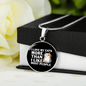 I Love My Cats Circle Necklace Stainless Steel or 18k Gold 18-22"-Express Your Love Gifts