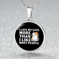 I Love My Cats Circle Necklace Stainless Steel or 18k Gold 18-22"-Express Your Love Gifts