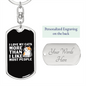 I Love My Cats Keychain Stainless Steel or 18k Gold Dog Tag Keyring-Express Your Love Gifts