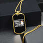 I Love My Cats Necklace Stainless Steel or 18k Gold Dog Tag 24" Chain-Express Your Love Gifts